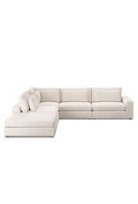 Bloor 4-Piece Sectional W/ Ottoman Essence Natural