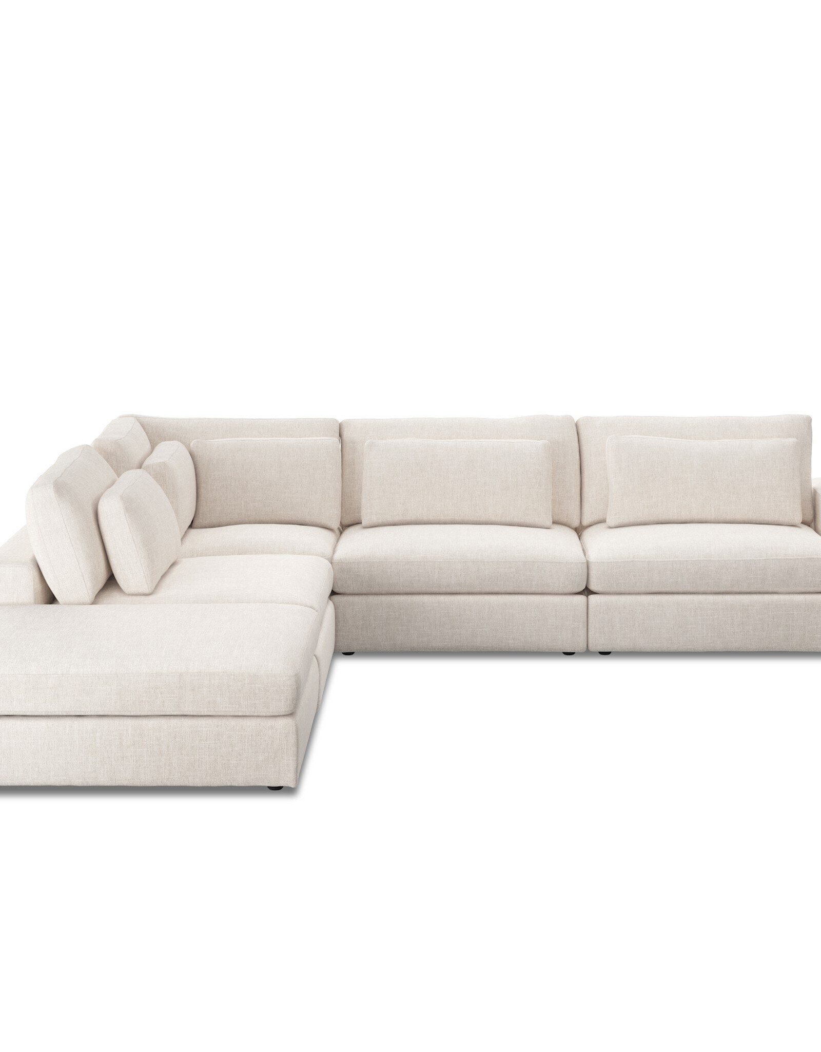 Bloor 4-Piece Sectional W/ Ottoman Essence Natural