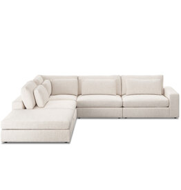 Bloor 4-Piece Sectional W/ Ottoman Essence Natural