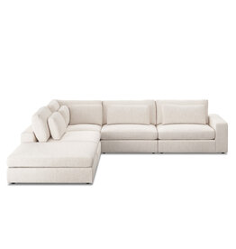 Bloor 4-Piece Sectional W/ Ottoman Essence Natural