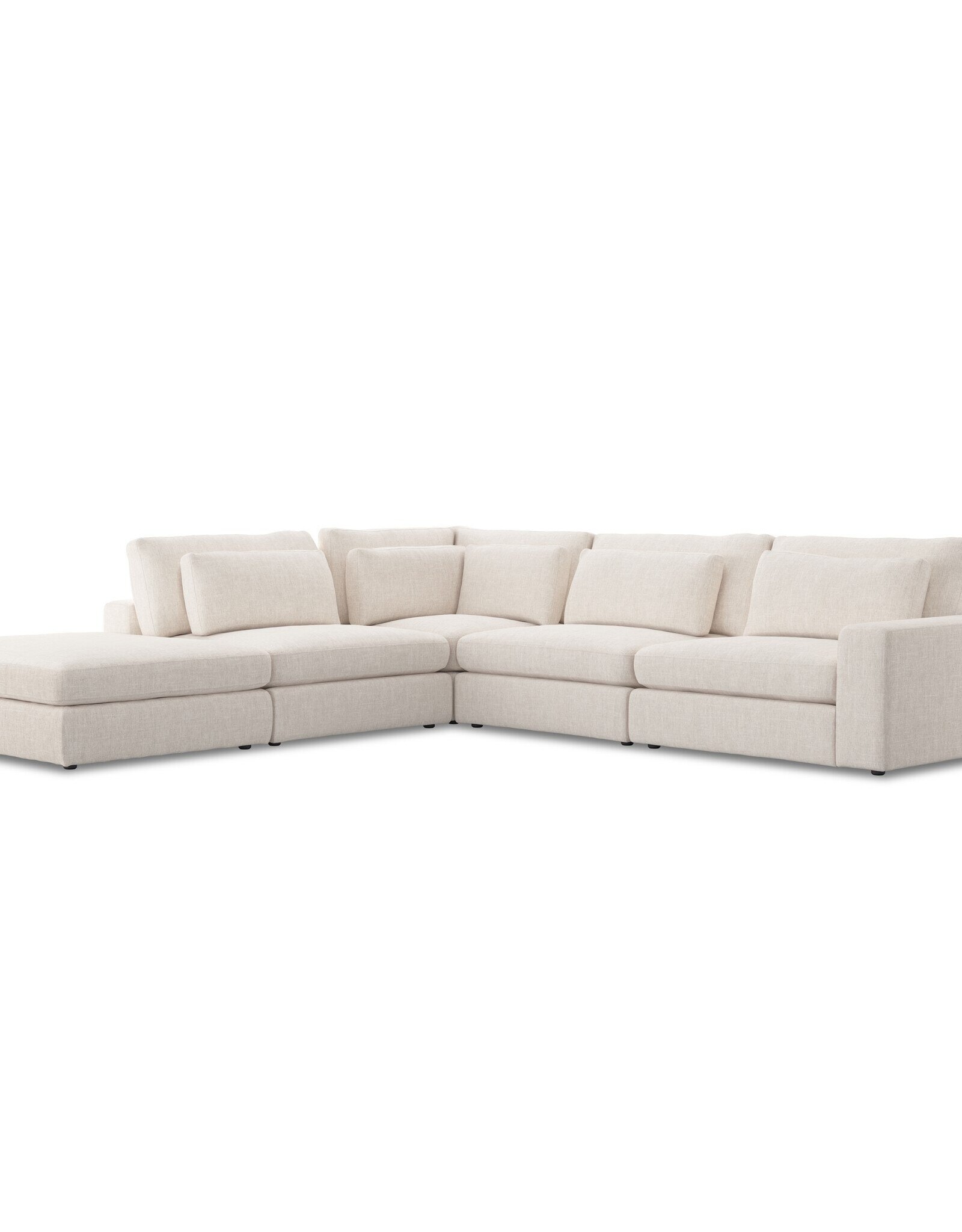 Bloor 4-Piece Sectional W/ Ottoman Essence Natural