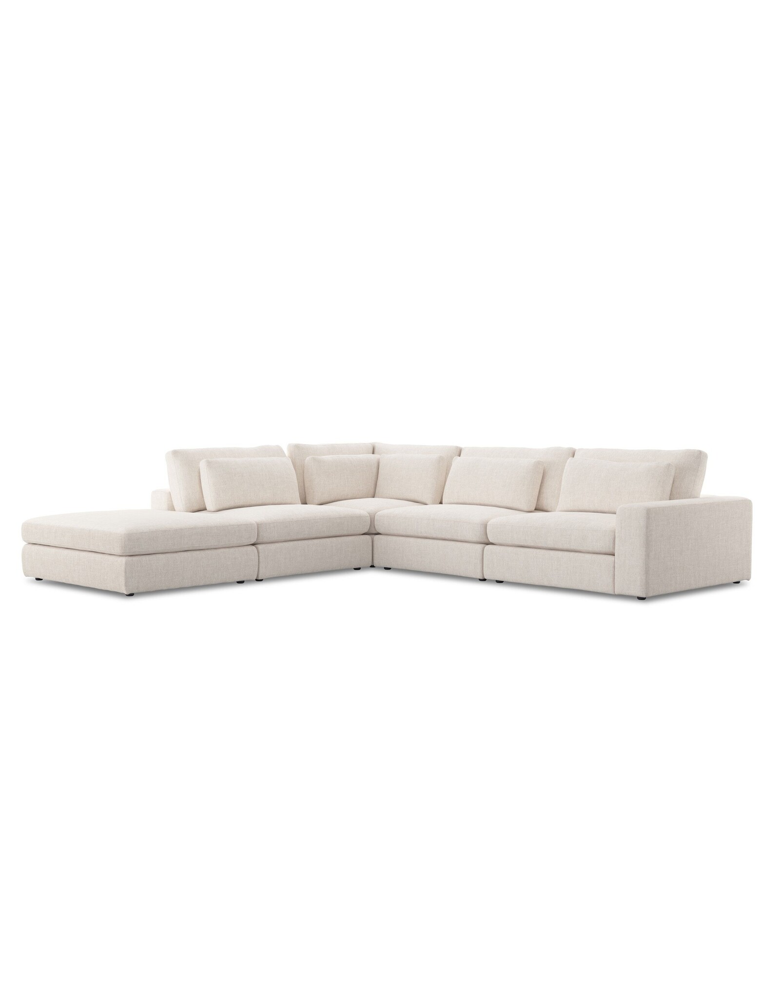 Bloor 4-Piece Sectional W/ Ottoman Essence Natural