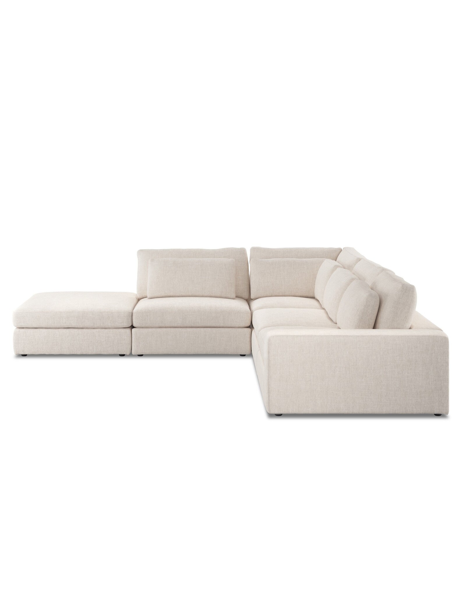 Bloor 4-Piece Sectional W/ Ottoman Essence Natural