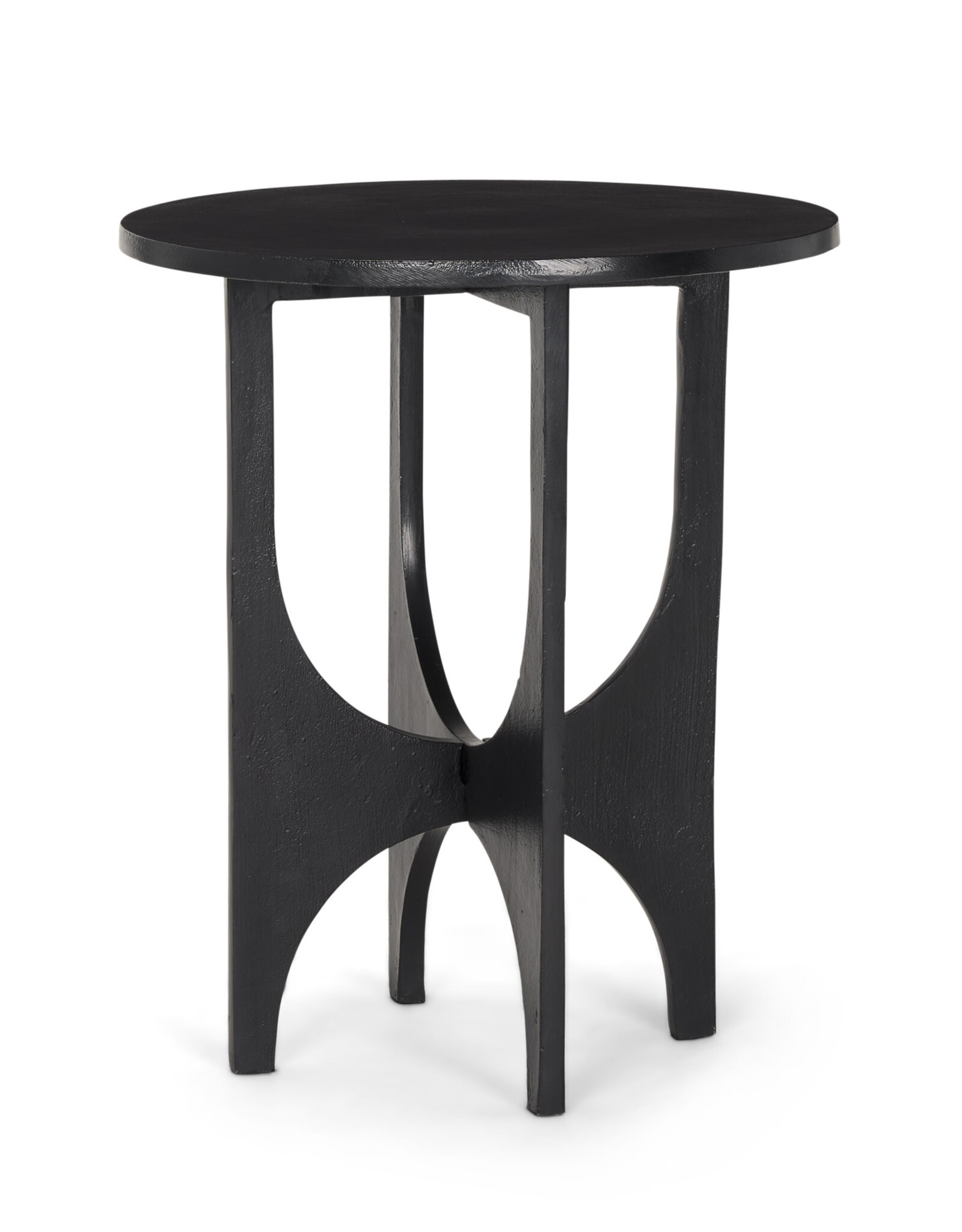 Sobi Matte Black Square Metal Side Table