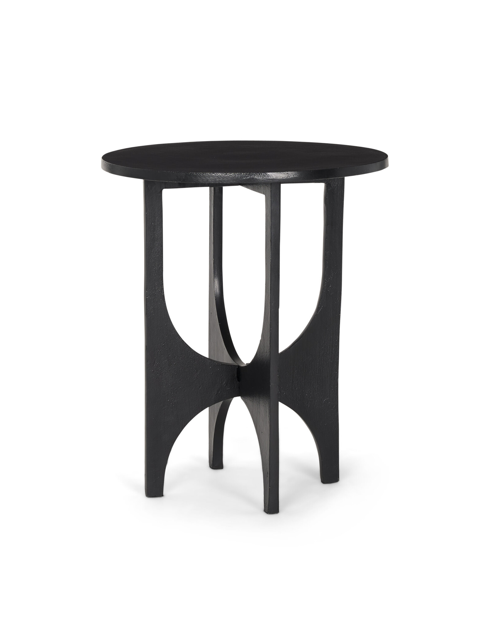 Sobi Matte Black Square Metal Side Table