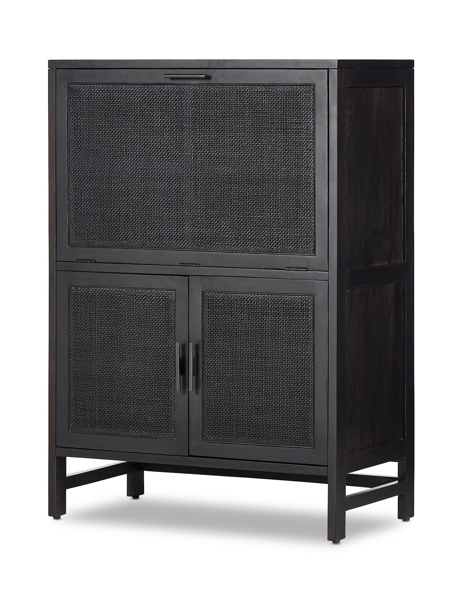 Caprice Bar Cabinet in Black Wash Mango