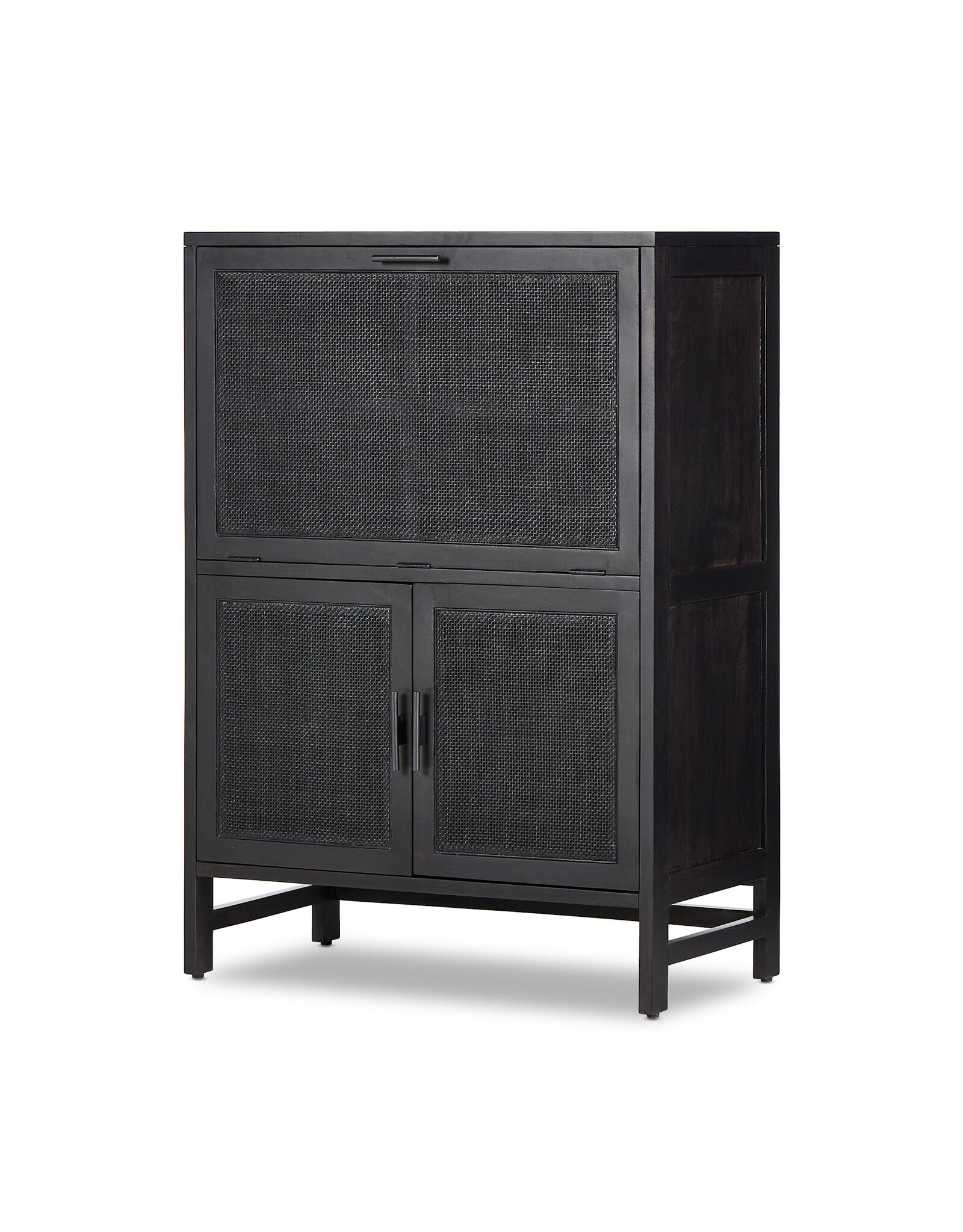 Caprice Bar Cabinet in Black Wash Mango