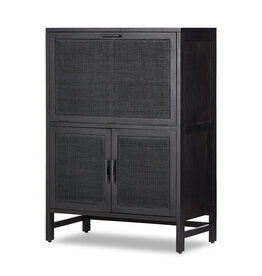 Caprice Bar Cabinet in Black Wash Mango