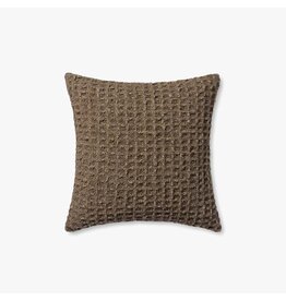 Amber Lewis x Loloi Brown Pillow, 22x22