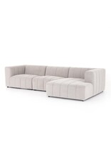 Langham 3 Piece Sectional in Nappa Sandstone