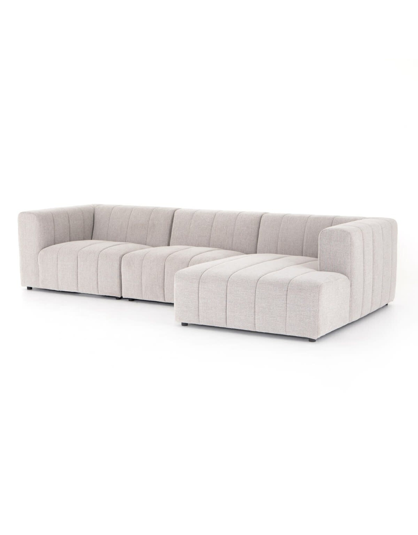 Langham 3 Piece Sectional in Nappa Sandstone