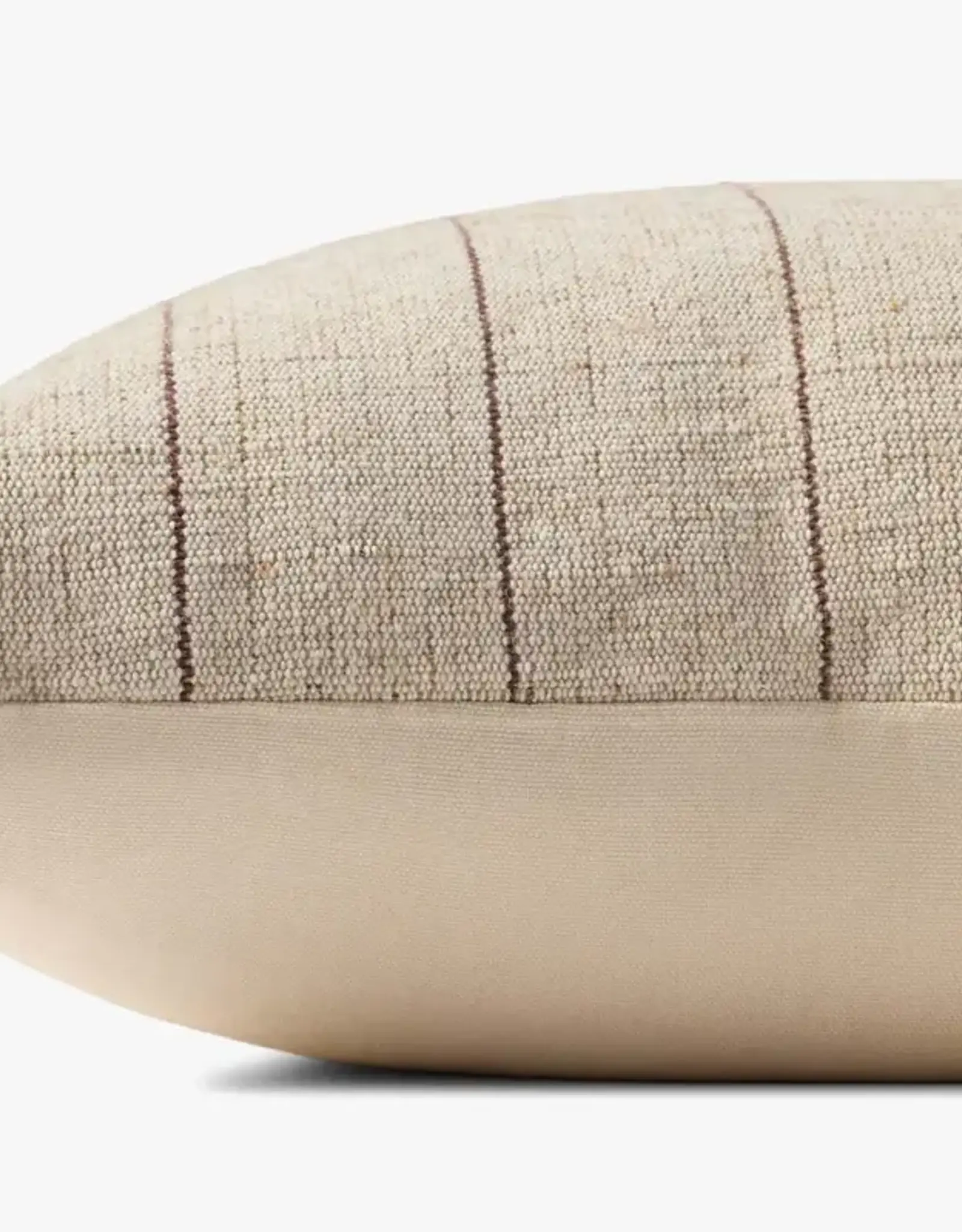 Amber Lewis x Loloi Pillow, Natural/Brown