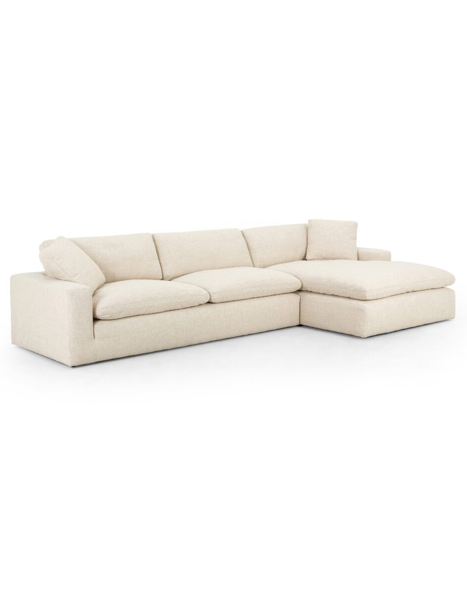 Plume 2 Piece Sectional in Thames Cream