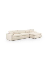 Plume 2 Piece Sectional in Thames Cream
