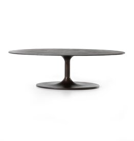 Simone Oval Coffee Table in Antique Rust