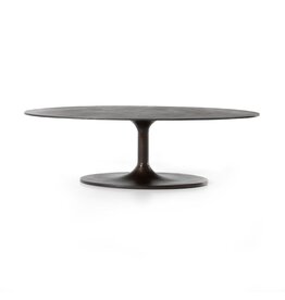 Simone Oval Coffee Table in Antique Rust