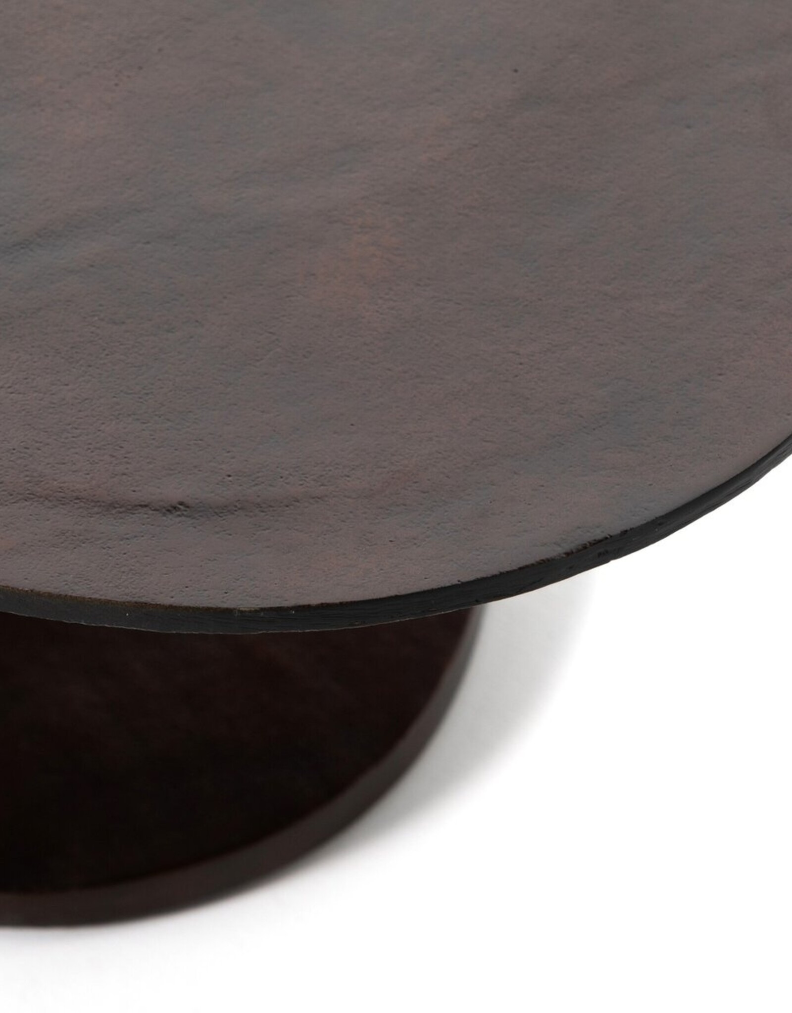 Simone Oval Coffee Table in Antique Rust