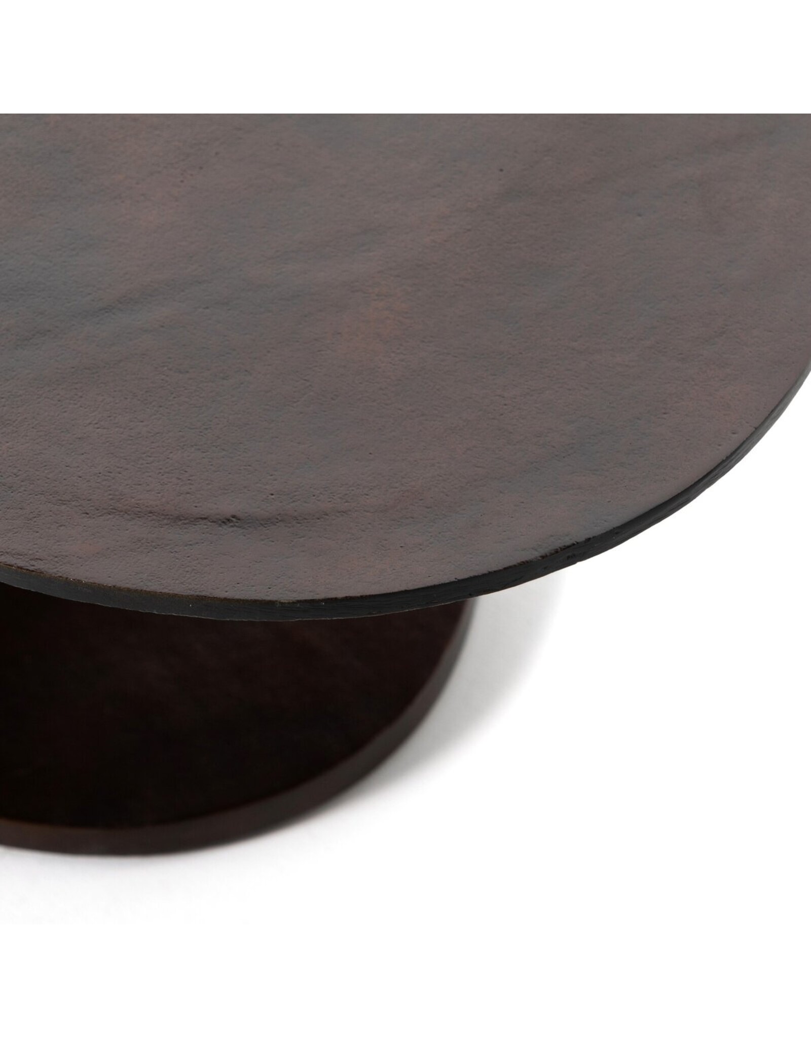 Simone Oval Coffee Table in Antique Rust