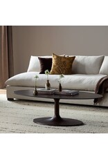 Simone Oval Coffee Table in Antique Rust