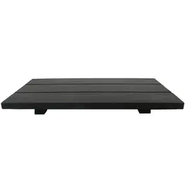 Black Rectangular Wood Tray