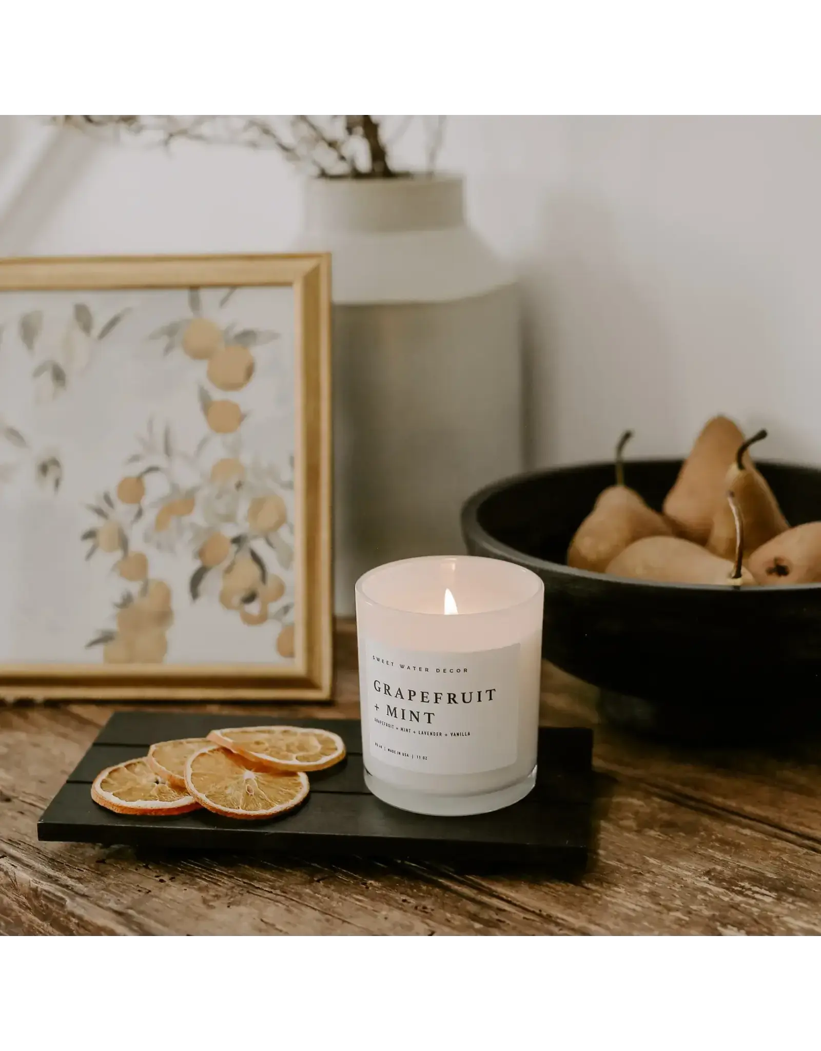 Black Rectangular Wood Tray