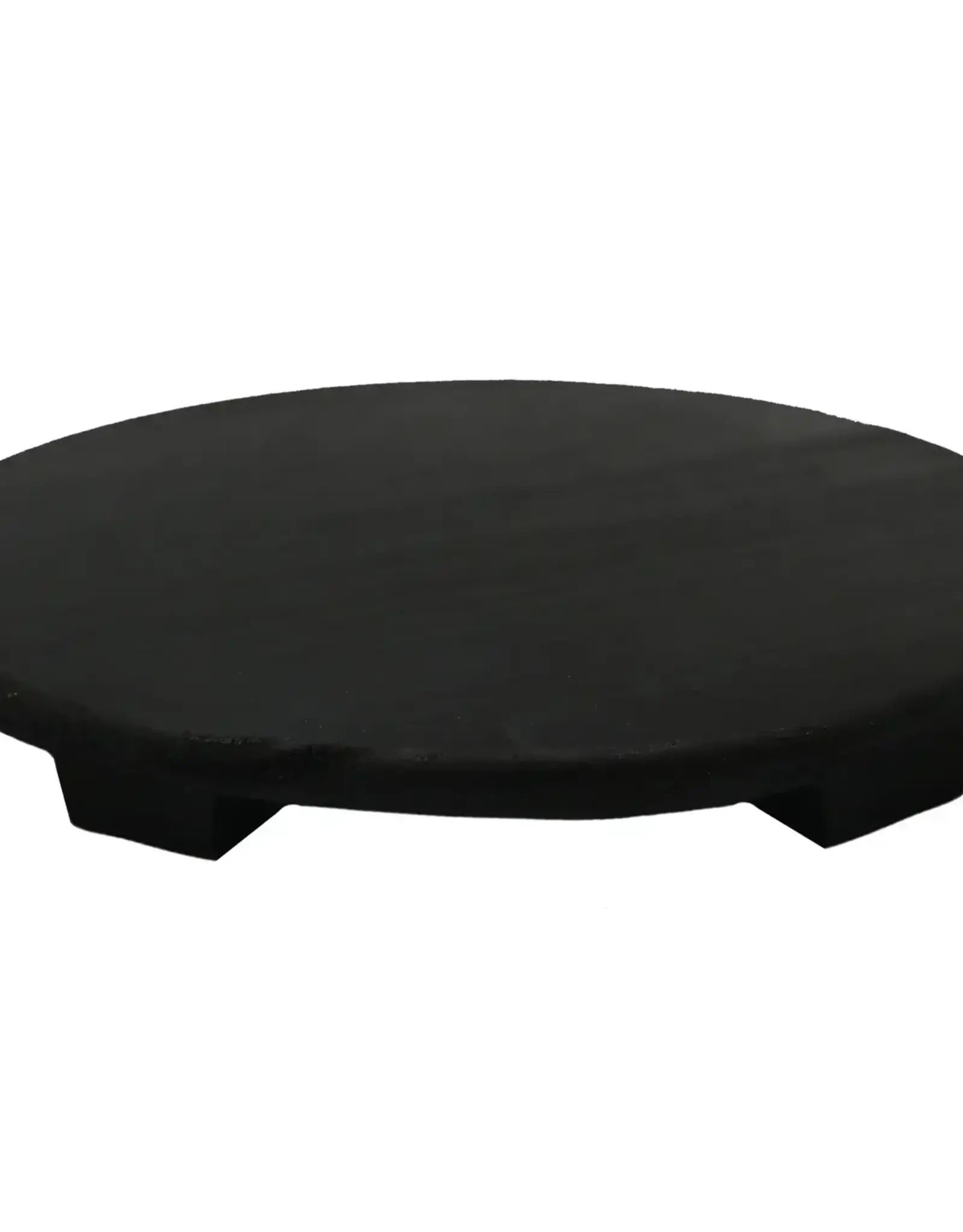 Black Wood Pedestal Stand