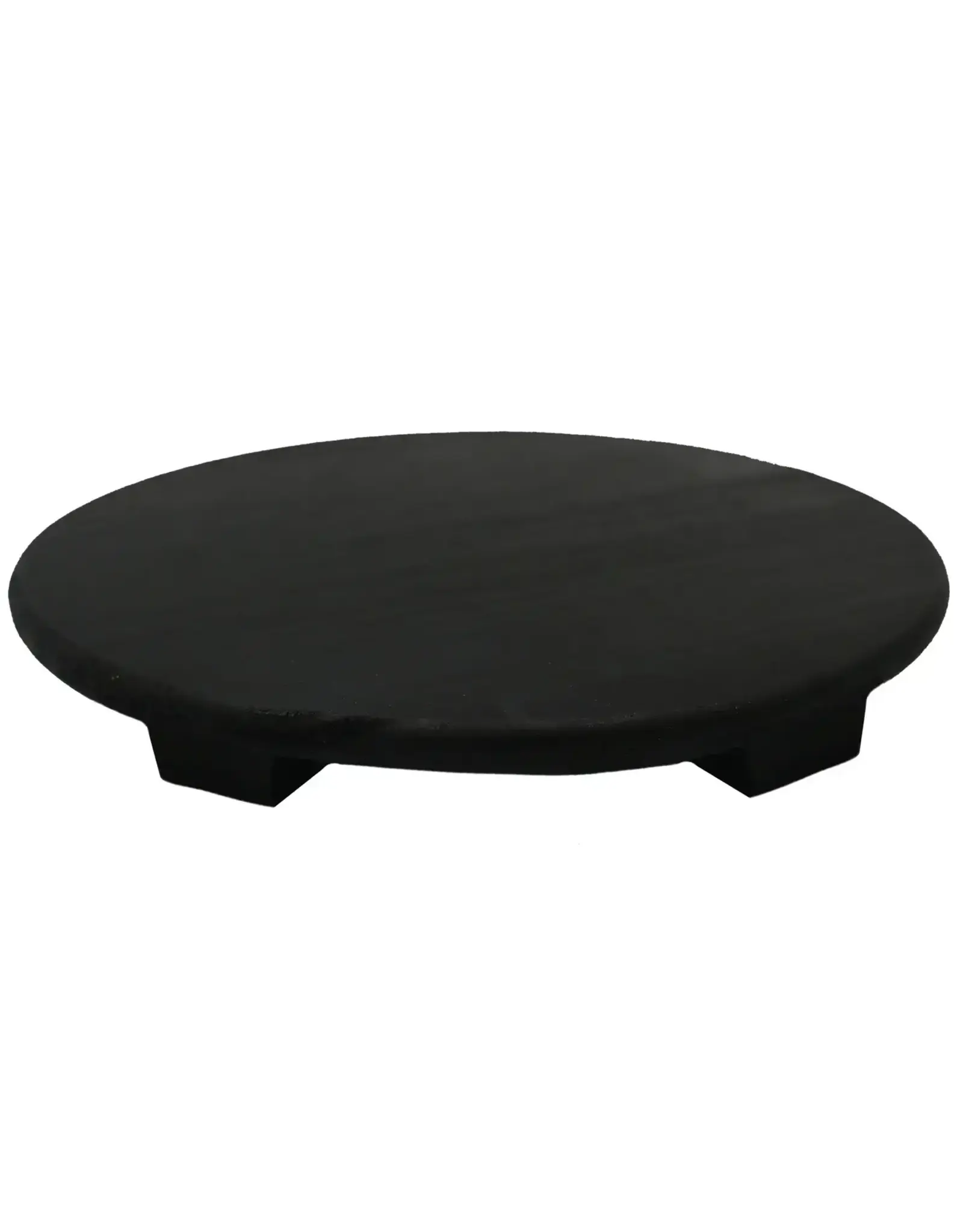 Black Wood Pedestal Stand