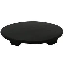 Black Wood Pedestal Stand