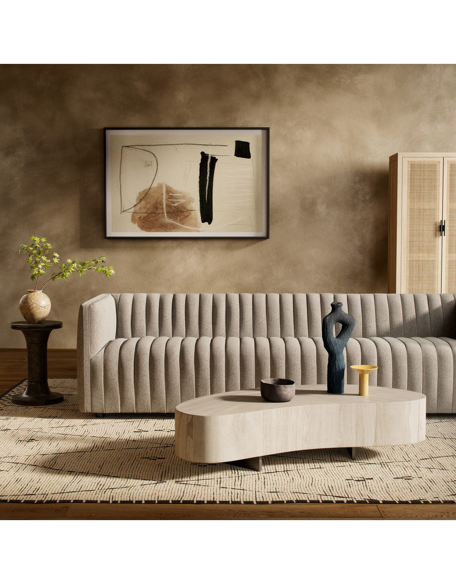 Augustine Sofa, Orly Natural-97"