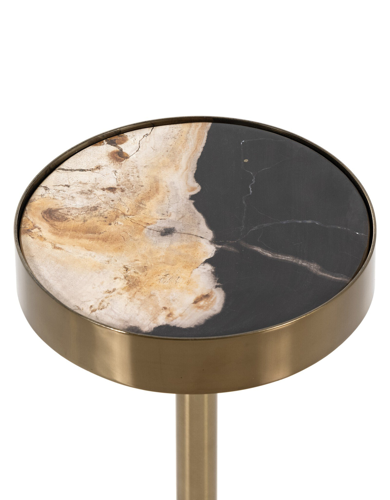 Bevin End Table in Dark Petrified Wood