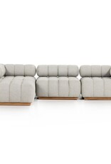 Roma Outdoor 3-Piece Sectional in Faye Ash 109"