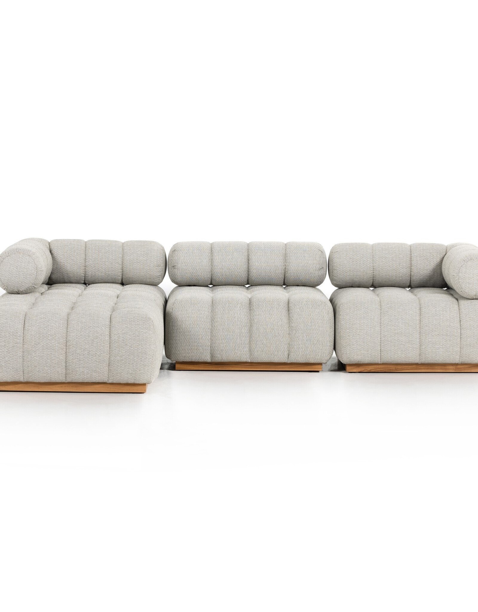 Roma Outdoor 3-Piece Sectional in Faye Ash 109"