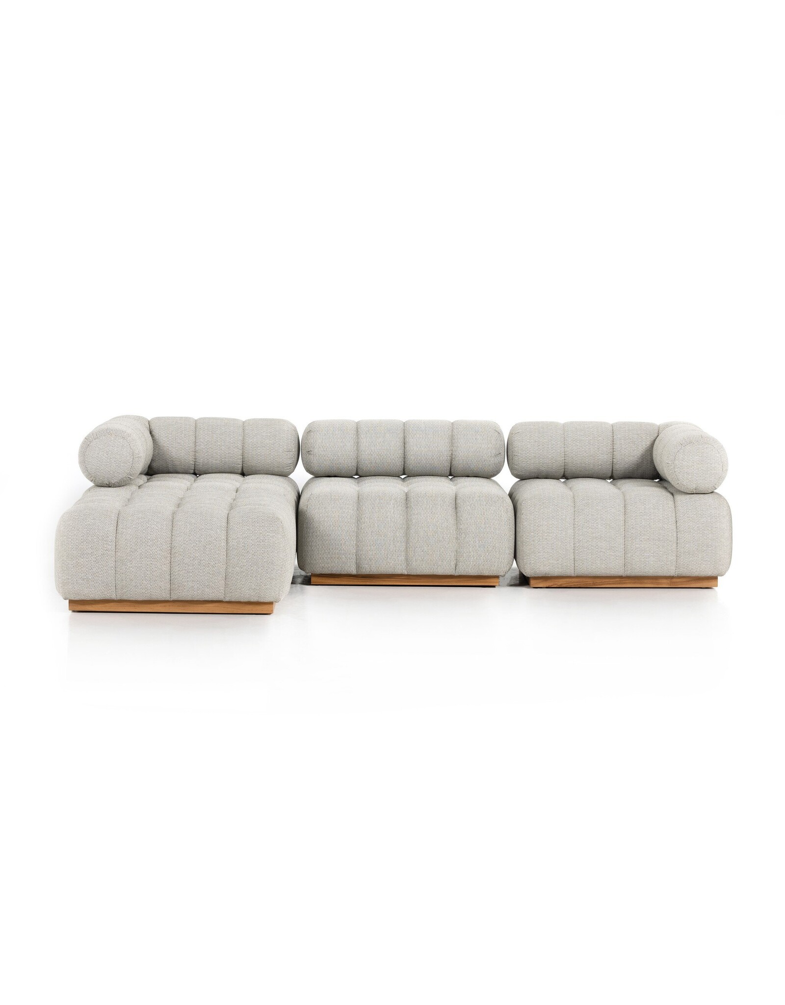 Roma Outdoor 3-Piece Sectional in Faye Ash 109"