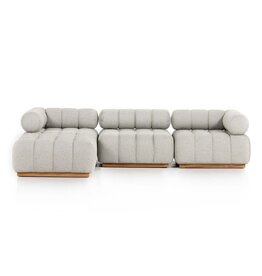 Roma Outdoor 3-Piece Sectional in Faye Ash 109"