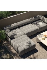 Roma Outdoor 3-Piece Sectional in Faye Ash 109"