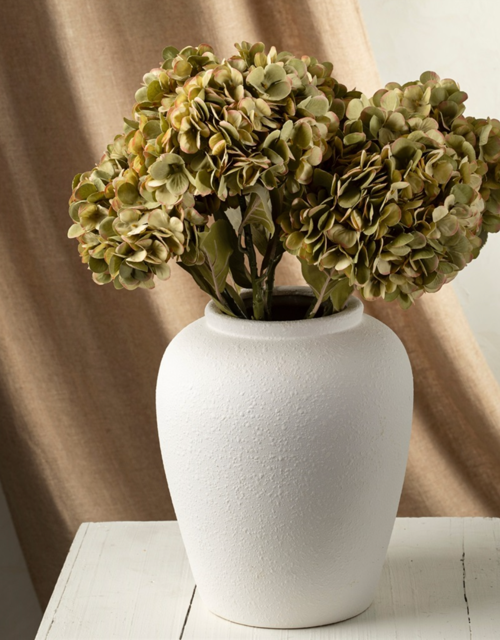 Faded Hydrangea Stem L, Green