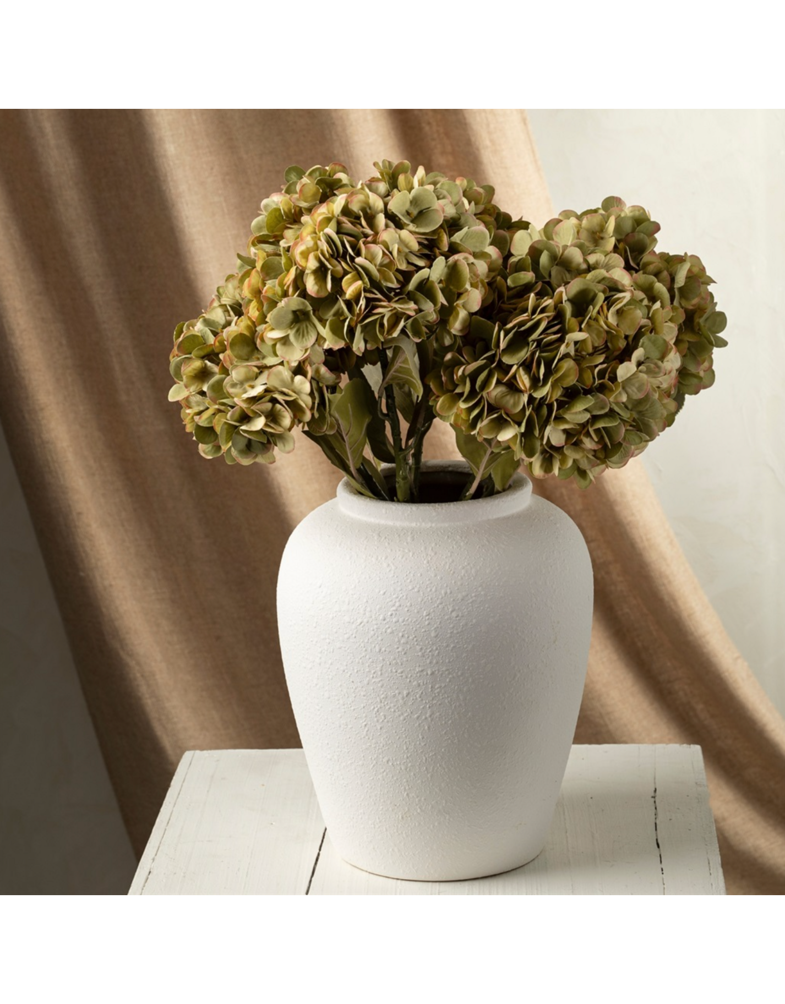 Faded Hydrangea Stem L, Green