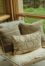 16x24 Suzani Boucle Pillow, Sage