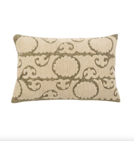 16x24 Suzani Boucle Pillow, Sage