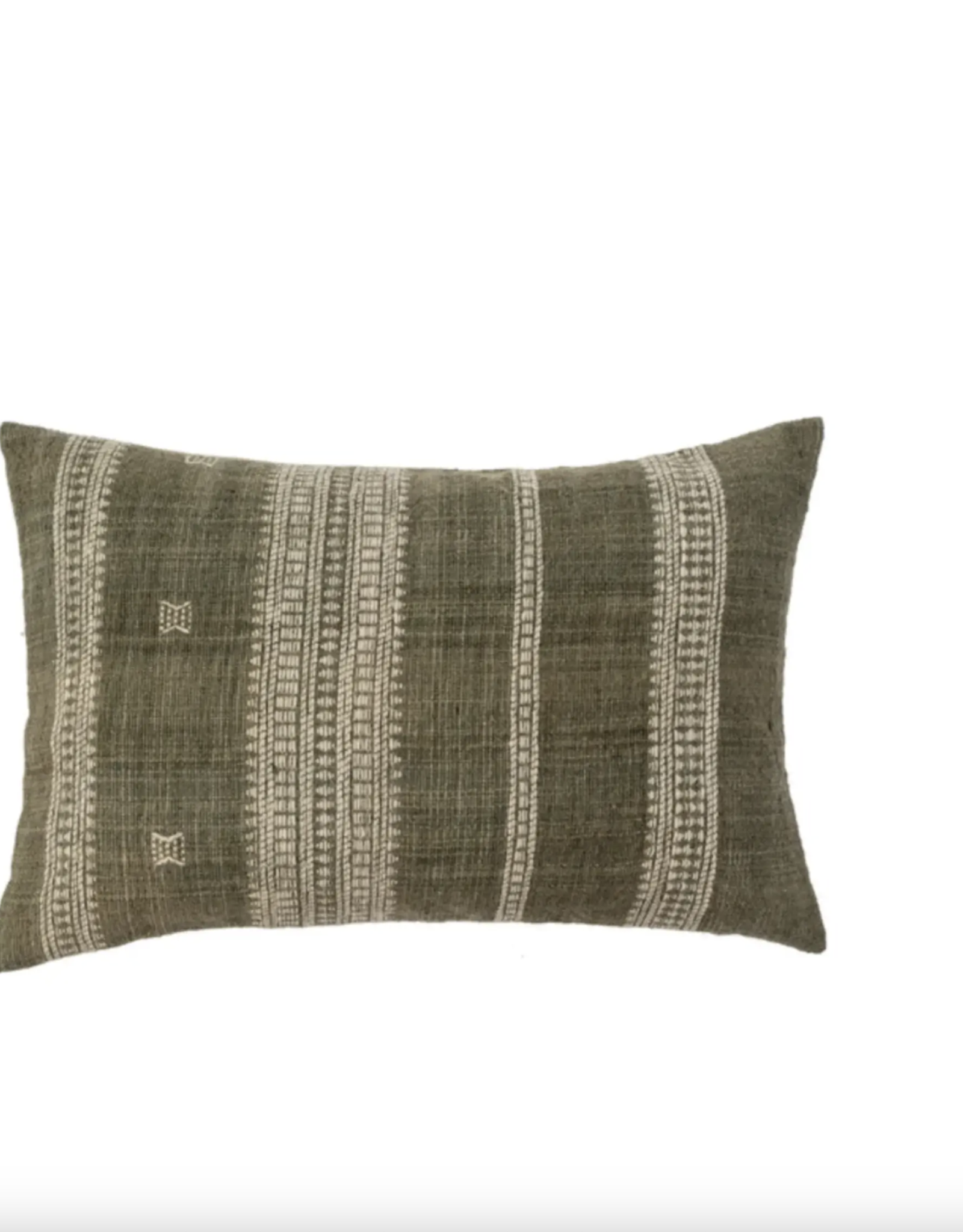 16x24 Bhujodi Wool Handloom Pillow, Lichen