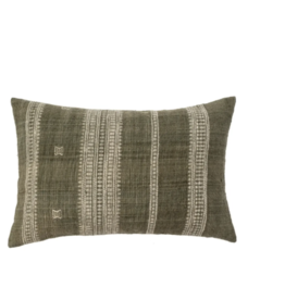 16x24 Bhujodi Wool Handloom Pillow, Lichen