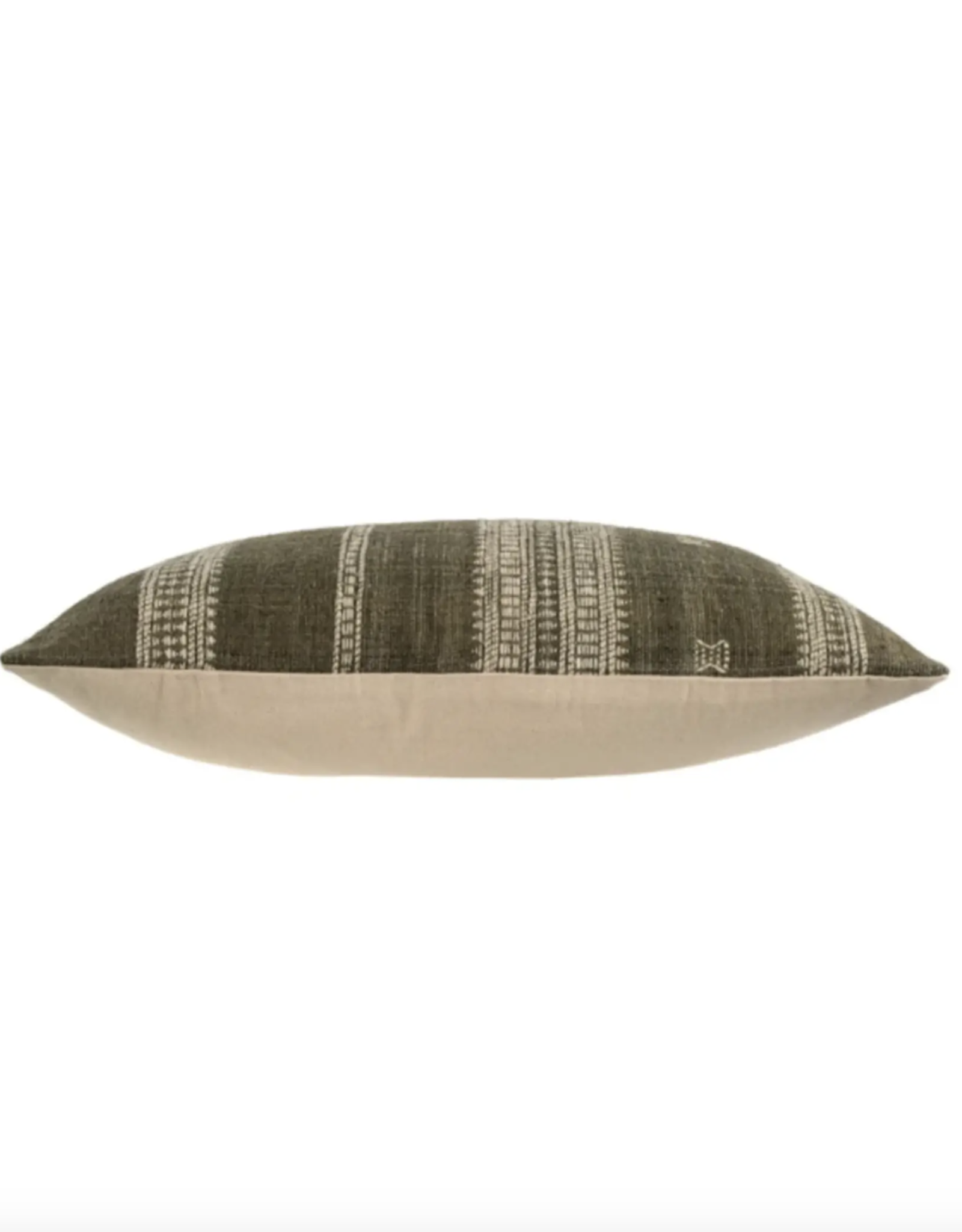 16x24 Bhujodi Wool Handloom Pillow, Lichen