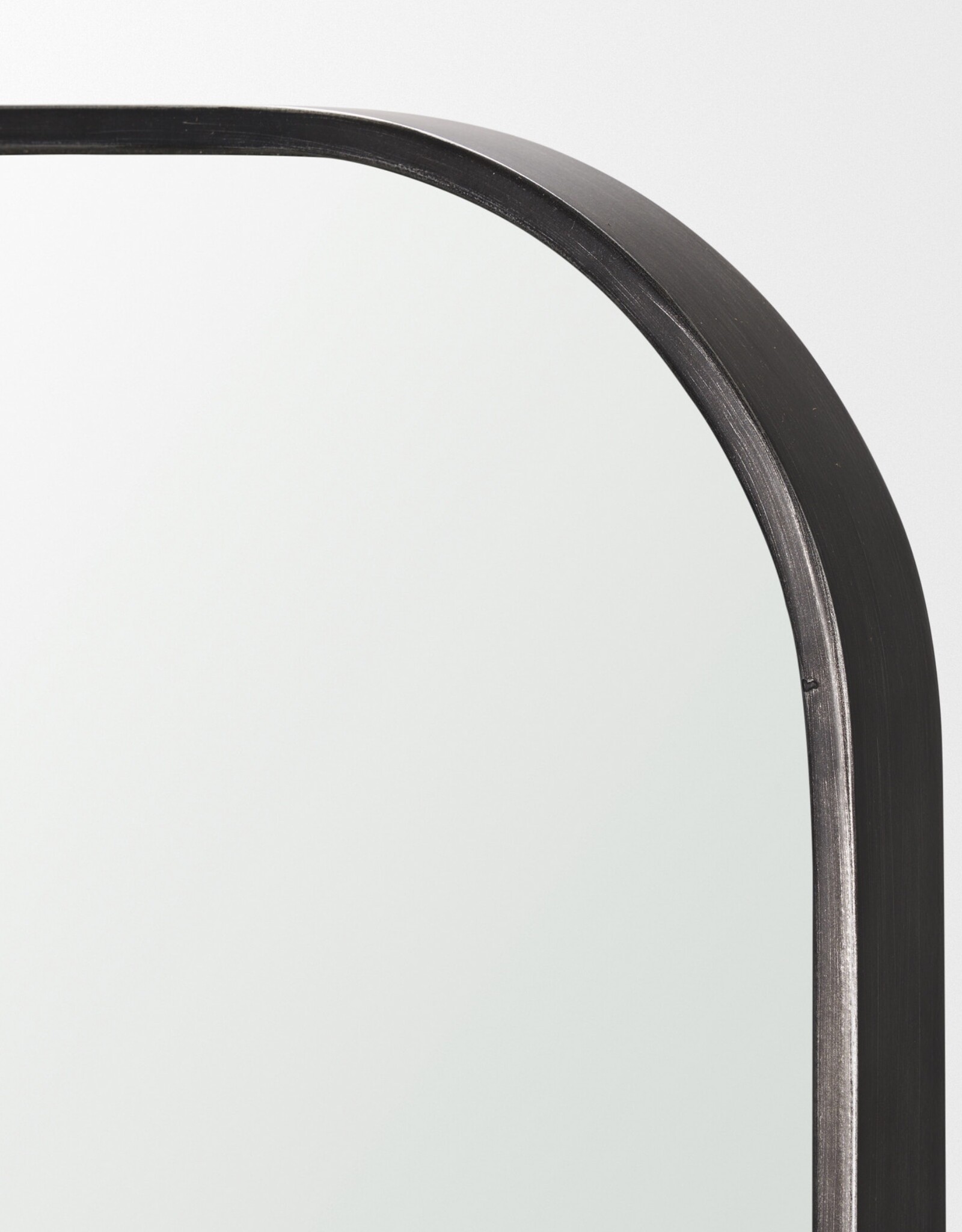 Timon Brushed Black Arched Mirror