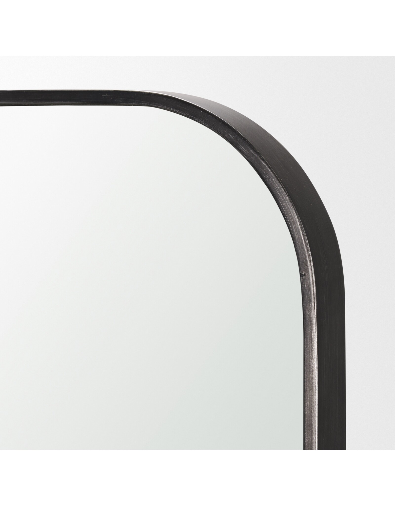 Timon Brushed Black Arched Mirror