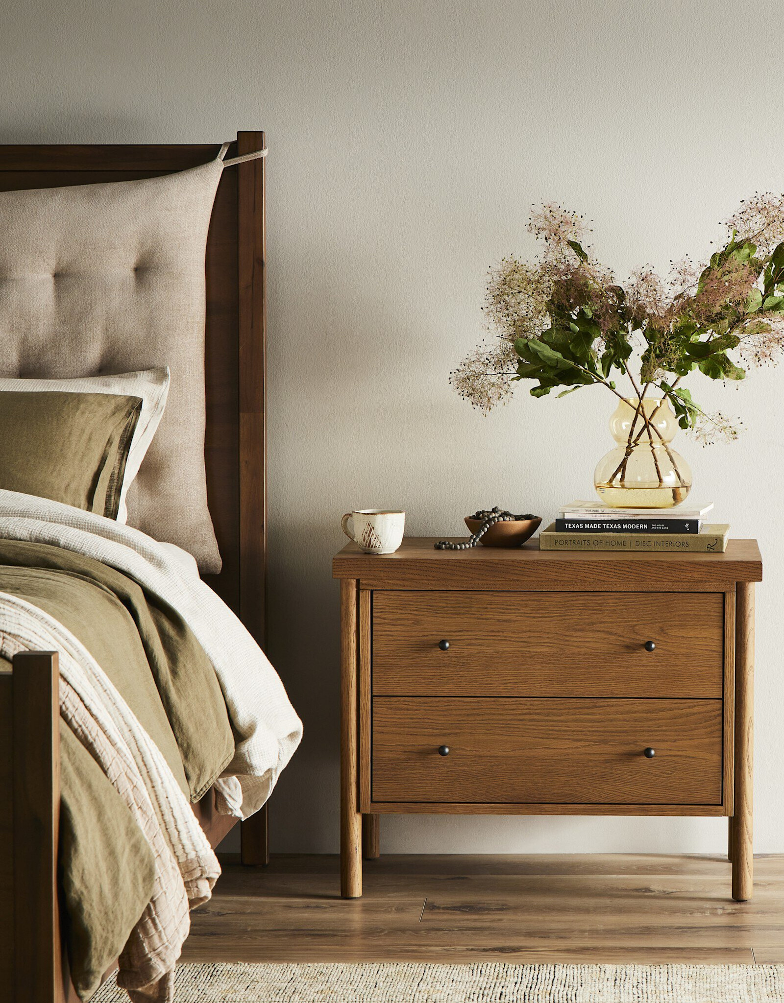 Roark Nightstand in Amber Oak Veneer