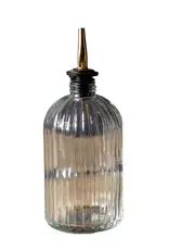 Olive Oil & Vinegar Glass Scallop Fluted Bottles Olive Oil & Vinegar Glass Scallop Fluted Bottles