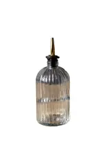 Olive Oil & Vinegar Glass Scallop Fluted Bottles