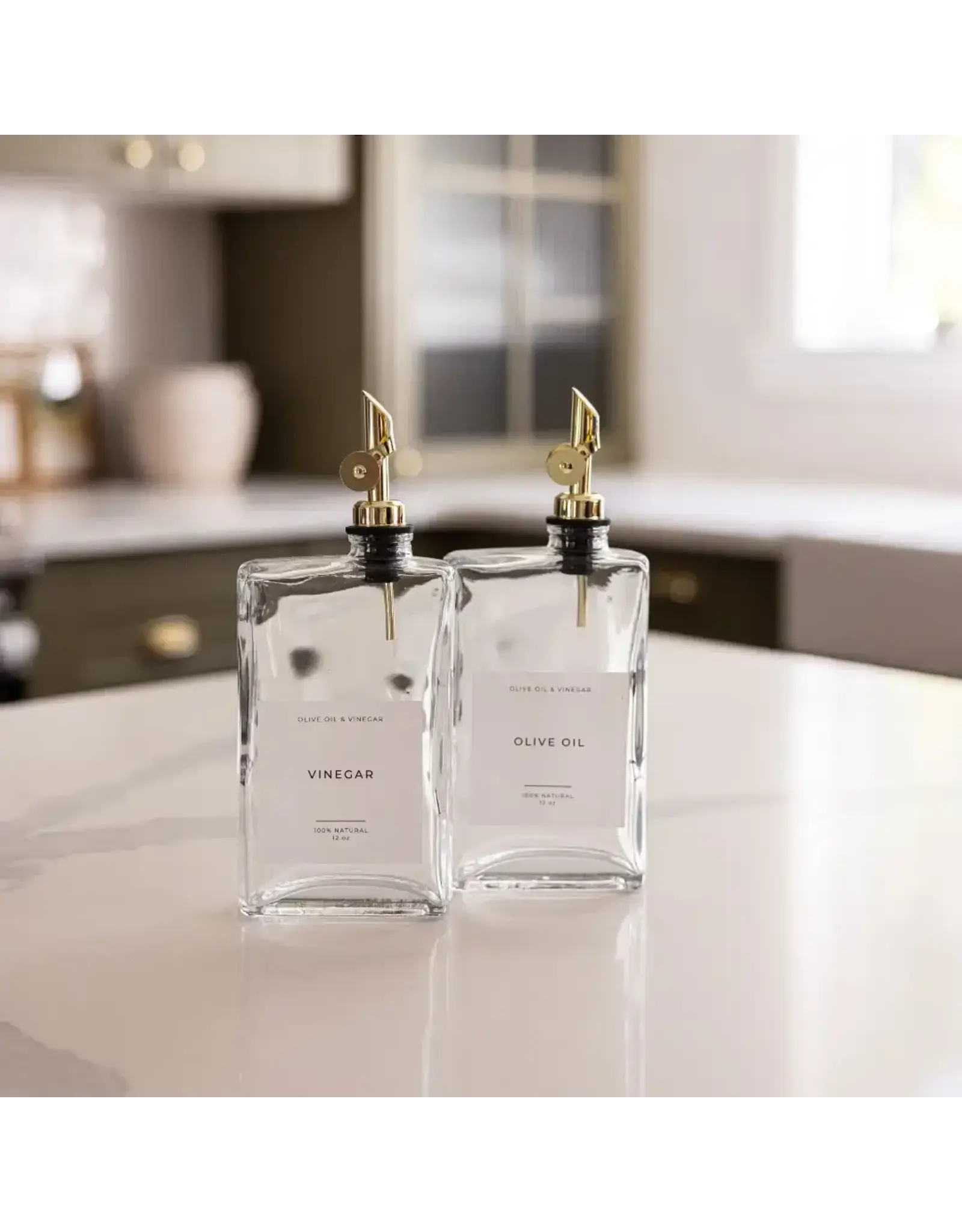 Rectangle Glass Dispenser Bottles