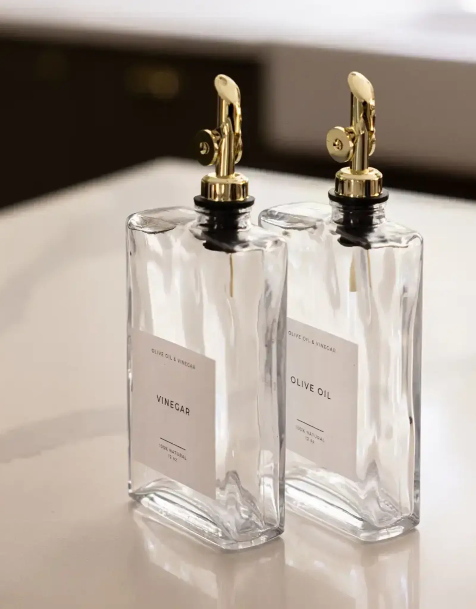 Rectangle Glass Dispenser Bottles