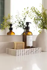 Scalloped Marble Fluted Bridge Tray Beige Gray Scalloped Marble Fluted Bridge Tray Beige Gray